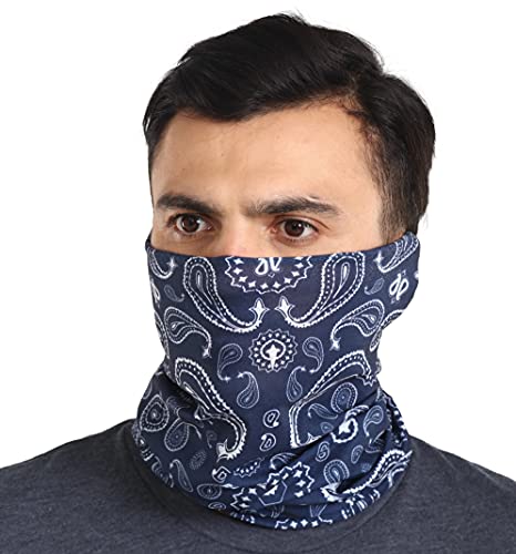 Neck Gaiter Face Mask - Face Cover & Sleeve w  UV & Dust Protection - Pull Over Masks & Bandana - Fishing, Running & Hiking