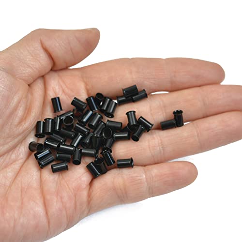 2500 Pcs 3.4 mm Micro Link Ring Copper Tubes Beads Non-Silicone Micro Link Beads for I-Tip Hair Extensions (Black+Dark Brown+Brown+Dark Blonde+Blonde) - Image 4