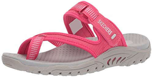 Skechers Women's Reggae-Seize The Day-Toe Thong Sandal Flip-Flop, hot Pink, 5.5 M US