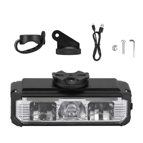 Luz de bicicleta de alta luminosidad | 1000 lúmenes de seguridad para bicicleta, 7 modos, impermeable, recargable, accesorios de ciclismo para viajes por carretera