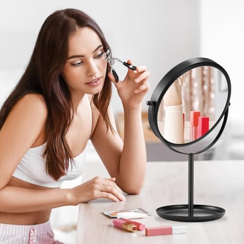 Espejo para maquillaje con aumento 15X, negro, 9 pulgadas miniatura 7