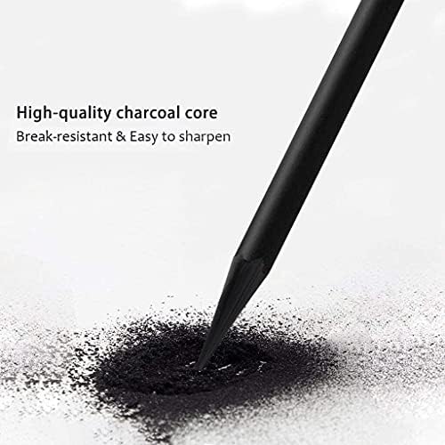 Kaiyes Charcoal Pencils for Drawing, Woodless Sketching Set, Professional Features 3 Grades Of Charcoal Including Soft Medium and Hard for Beginners Artists Children(6 Pcs)
