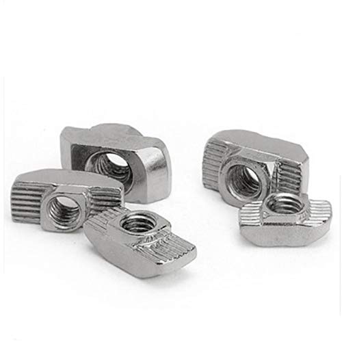 Nut 10-100pcs T tuerca de la cabeza de martillo Tuerca M3 / M4 / M5 / M6 / M8 Conector chapado en níquel for 20/30/40/45 Series de aluminio del perfil Accesorios Durable in use. ( Size : 45 m5 10pcs )