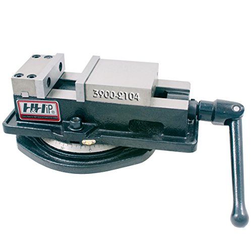 HHIP 3900-2104 Pro-Series Angle Tight, Positive Lock Milling Vise with Swivel Base, 3