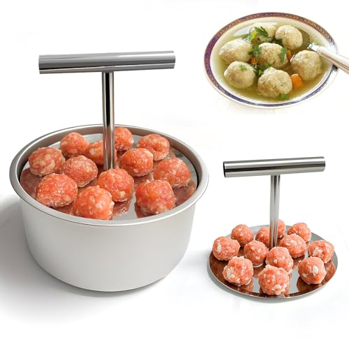 Meatball Maker, Stainless Steel Meatball Making Tool for Small Meatballs Kitchen Meat Ball Press Meatball Extruder Cooking Gadgets (12 Hole 1 Inch Dia)