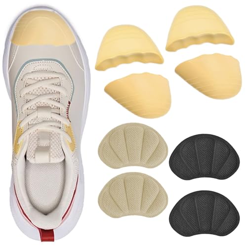 RUISPEED 8 stuks gel hielkussens en schoenvullers voor te grote schoenen antislip drukverlichtend voor dames en heren ideaal voor sneakers en laarzen