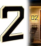 9 Inch Solar Lighted House Numbers for Outside, Light Up Waterproof LED Address Numbers Signs for Houses,2026 New Large Personalized Illuminated Exterior Modern House Numbers Light (2)