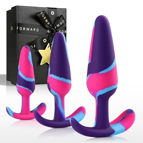 3PCS Silicone Butt Plug Set with Flared Base, Anal Plug for Comfortable Long-Term Wear, Sex Toys for Men Women and Couples.