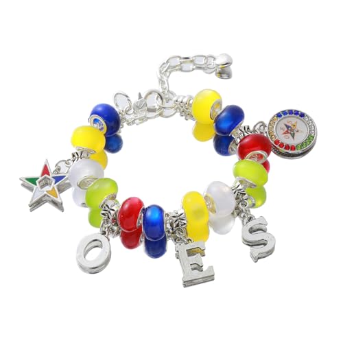 Order Eastern Star OES Bracelets Greek Soror Charms Beaded Masonic Club Members Gifts Jewelry