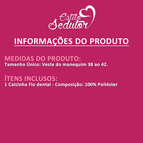 Calcinha Fio Dental Oncinha Aberta na Frente - VT769