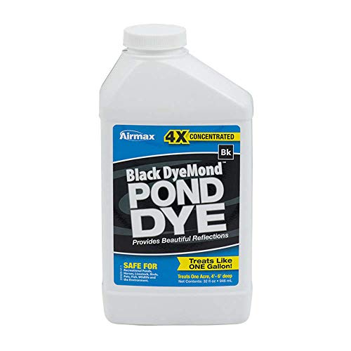 Airmax Black DyeMond Pond Dye 4X Concentrate for Outdoor Ponds