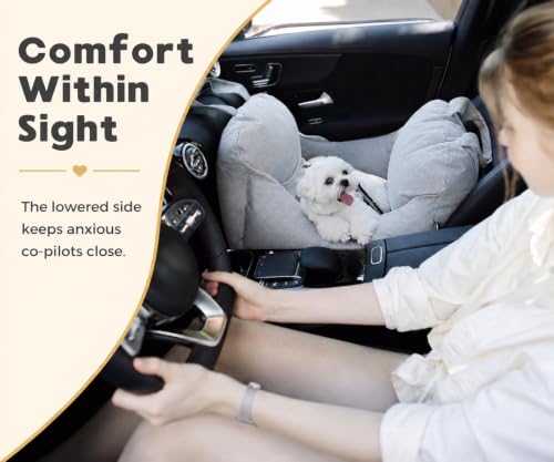 Image of PET AWESOME Dog Car Seat, Puppy Booster Seat, Travel Carrier Bed for Small and Medium Pets
