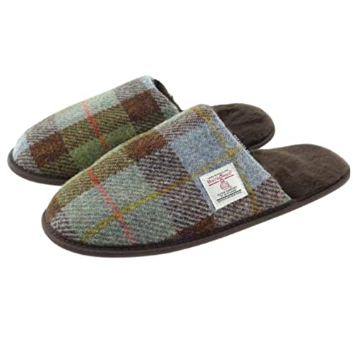 Harris Tweed Slippers in MacLeod Tartan Gift for Men