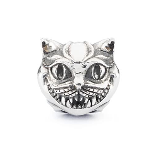 TROLLBEADS Scary Cat Bead – Whimsical Halloween Charm | Authentic Brand Charm | Sterling Silver | Meadow Moments Collection | Design Design Group