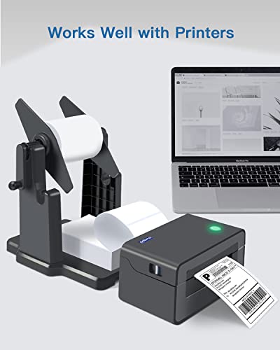 Polono Label Holder, 2 In 1 Fan-Fold Stack Paper Thermal Label Holder For Rolls And Fanfold Labels, Shipping Label Holder For Desktop Label Printer Accessory For Home, Office (Black) #TOP6