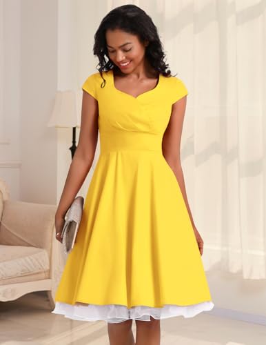 Image of Bbonlinedress Women Short 1950s Retro Vintage Cocktail Party Swing Dresses