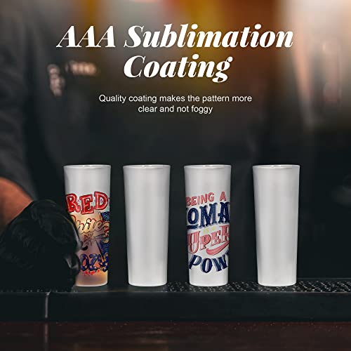 Agh Sublimation Frosted Shot Glasses 3 Oz Set Of 12 Shot Glasses Sublimation Blanks Products Personalized Shot Glasses Bulk With Heavy Base For Whiskey, Tequila, Vodka, Espresso #TOP3
