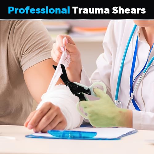 Kannino 6 In1 Emergency Response Shears Trauma Shears Multifunctional Self-Luminous Scissors With Strap Cutter And Glass Breaker Outdoor Camping Rescue Scissors Tools With Holster thumb #4