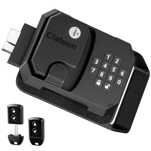 Clatoon RV Keyless Entry Door Lock Replacement with Keypad and Remote Full Metal Camper Door Lock Upgraded Lock Core for RV Accessories Travel Trailer Lock Hole 3.75 X 2.75 X 1.5
