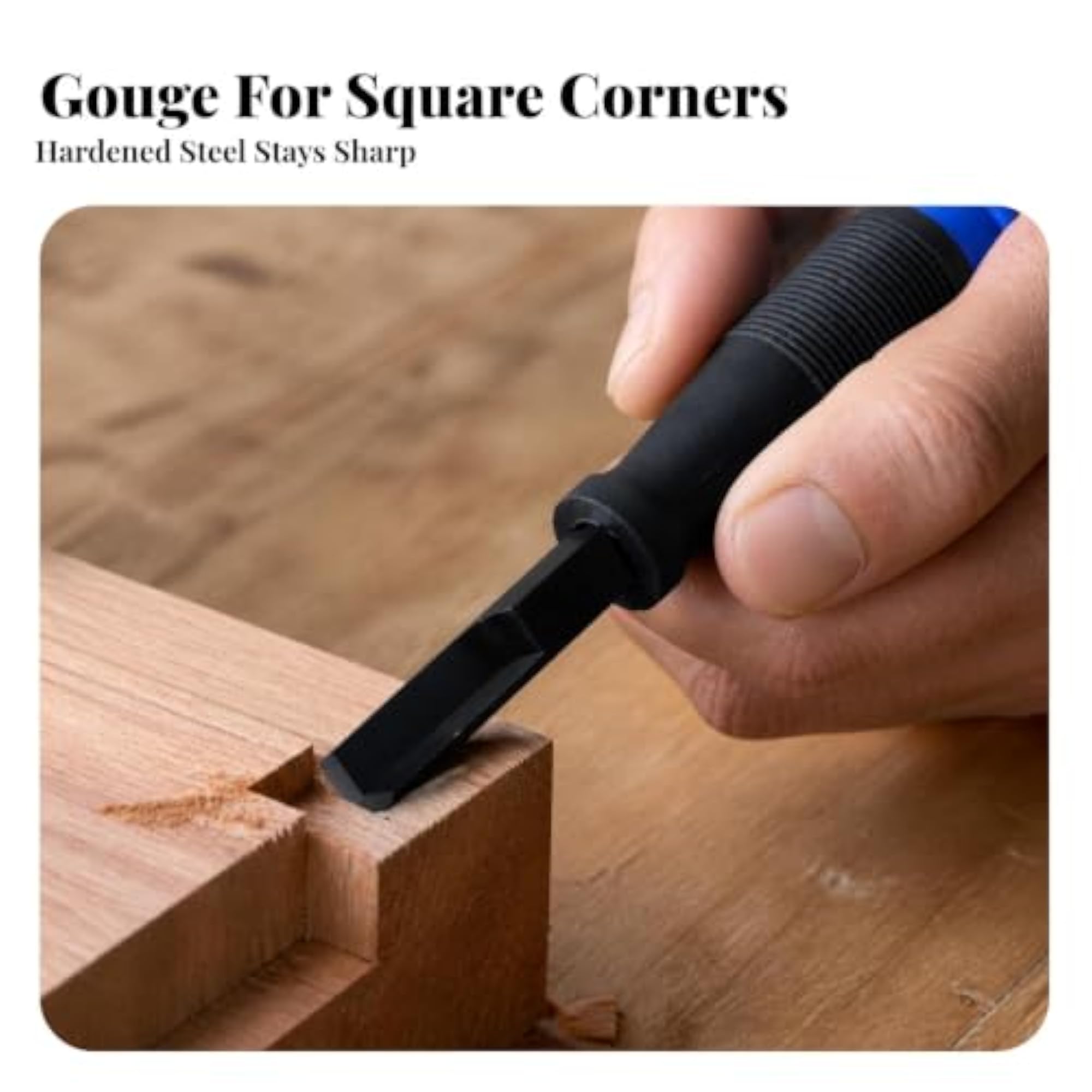90-Degree Corner Chisel with Strike Cap