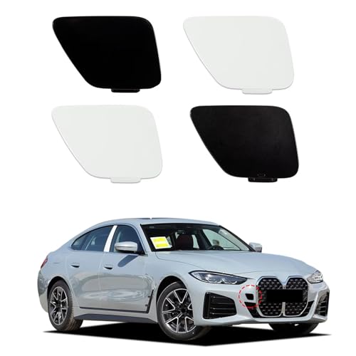 CZShiYue Car Front Bumper Tow Hook Cover Cap Towing Eye Fit for BMW G22 G26 I4 4 Series 2021 2022 2023 51115A0F324(Snow Mountain White)