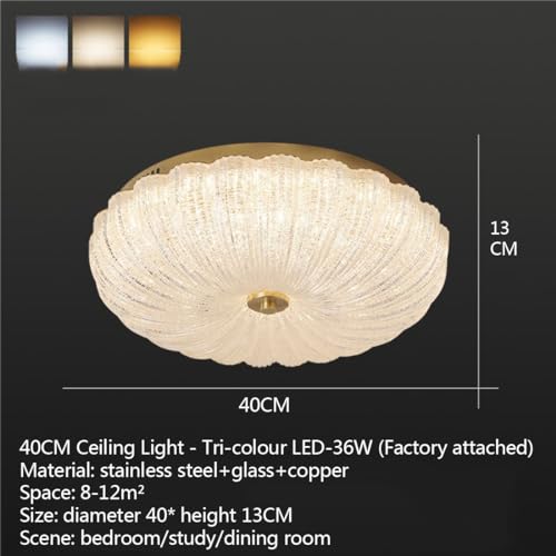 Plafonnier LED chambre parentale éclairage chaleureux et doux 50 cm - 3