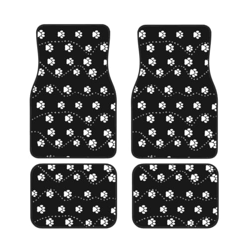Alfombrillas para coche de neopreno negras juego de 4 unidades antideslizantes