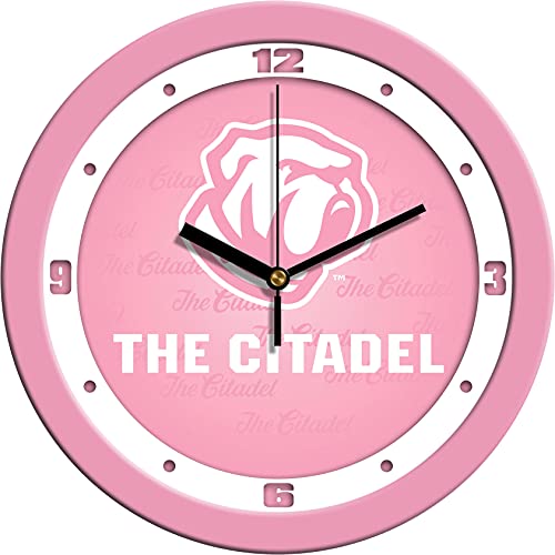 SunTime Citadel Bulldogs - Pink Wall Clock