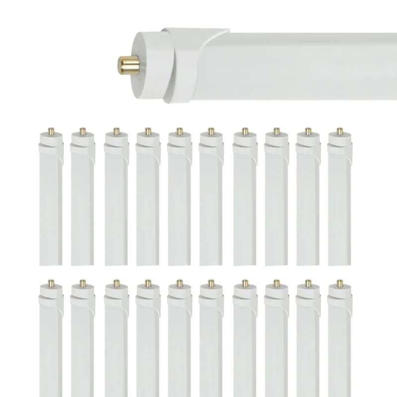 GREENLIGHTDEPOT 8ft 40W LED Linear Tube - 20 Pack - Fa8 Socket - Bypass - Clear - (ETL)