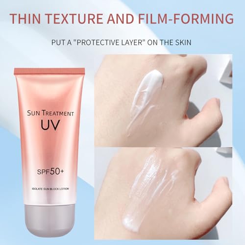 Image of Sunscreen Lotion SPF 50 PA++++ Broad Spectrum UVA /UVB Protection, Lightweight Non-Greasy, Face & Body Sun Cream for All Skin Types