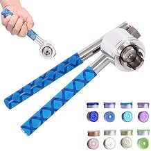 13/15/20mm Vial Crimper, for Full Aluminum/Aluminum-Plastic Cap, 304 Stainless Steel Material, Hand Held - Medical Crimper/Bottle Cap Crimping Tool,B-20mm
