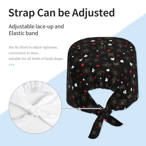 Image of Surgical Caps Men Women, Scrub Cap with Sweatband Adjustable