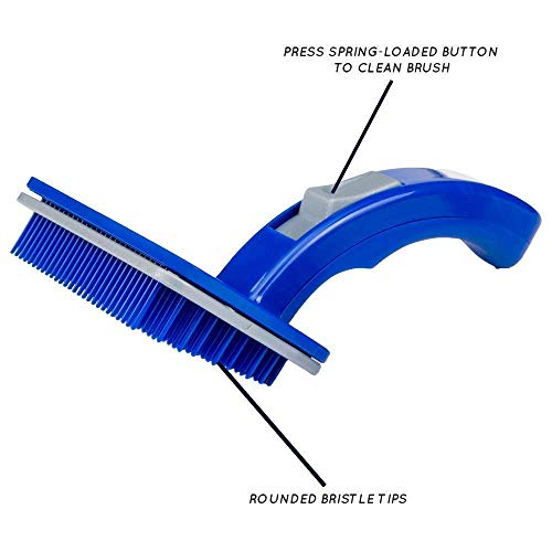 Image of Emily Pets Slicker Brush for Dogs Cats Puppy and Rabbit- Self Cleaning Slicker brush for dog & Puppies, Pet Grooming Comb with Press Key, Dog Hair Remover brushes For Small Medium and Large Dog.