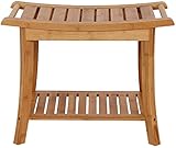 Bamboo Wooden Shower Bench Seat - Bath Shower Safety Seating Transfer Benches, Kinsuite Bamboo Bathr