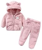 Materiales de alta calidad: la ropa de nieve para bebés está hecha de fibras de poliéster de alta calidad. Estos pantalones de nieve y chaqueta mantendrán a tu bebé lindo caliente en invierno, dentro o fuera.