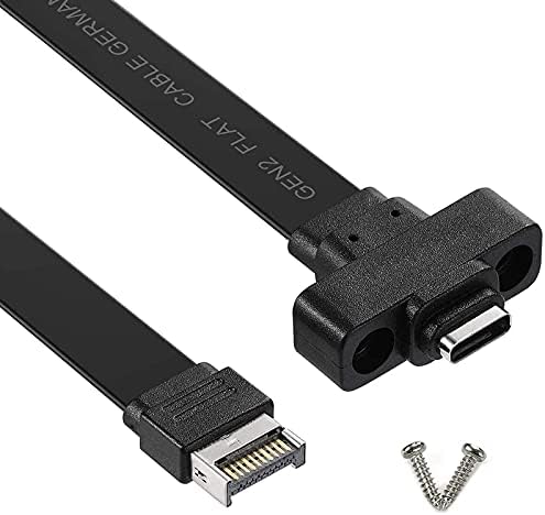 USB 3.1 Type E to Type C Front Panel Extension Cable, Internal Gen 2 Adapter Cable (10Gbps), with 2 Screws (50Cm)