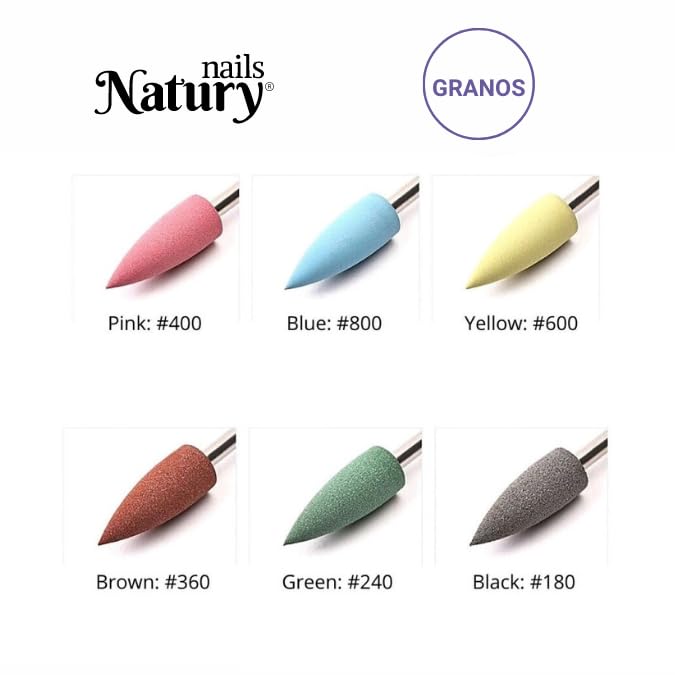 Silicone Nail Lathe Cutter Set 6 Pcs Nail Polish Buffer Buffer 180 to 800 Grit, Black,blue,green - Image 2