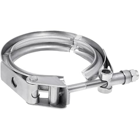 WYSIWYKA 2 Inch Quick Release V Band Clamp 304 Stainless Steel, for Turbo Exhaust Downpipe, Racing Ford Pickup Truck Exchange Exhaust Systems Cover