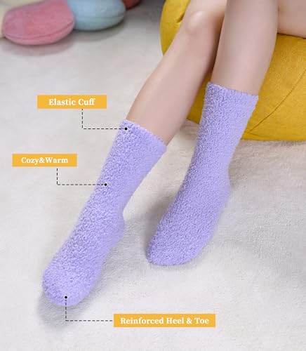 Image of FNOVCO Womens Fuzzy Socks Super Soft Fluffy Winter Warm Cozy Home Sleeping Socks