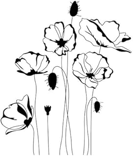 Flowers Poppy Stamps Rubber Clear Stamp/Seal Scrapbook/Photo Decorative Card Making Clear Stamp