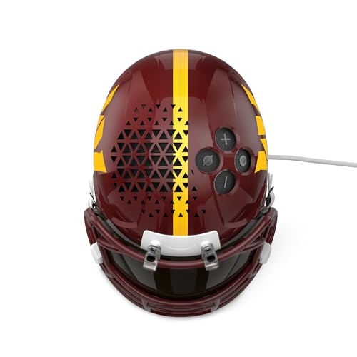 Image of NFL Echo Dot Bundle: Includes Echo Dot | Charcoal and Limited-Edition NFL Helmet Stand | Washington Commanders