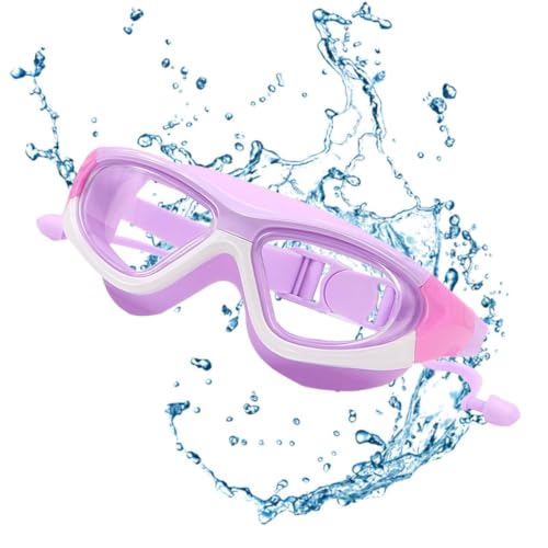 Genérico Gafas de natación juveniles, gafas para niños para nadar - Sin fuga de gafas para niños impermeables | Combias de natación cómodas con una correa ajustable Vista ancha para