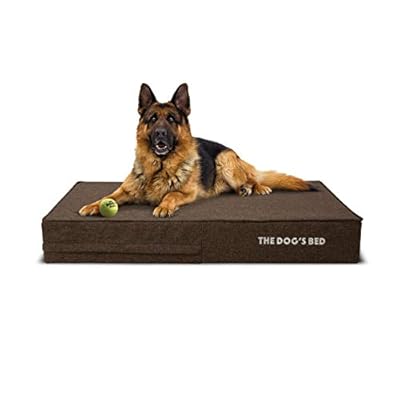 The Dog’s Bed Orthopedic Dog Bed Large Grey/Black 40x25, Premium Memory Foam, Pain Relief: Arthritis, Hip & Elbow Dysplasia, Post Surgery, Lameness, Supportive, Calming, Waterproof Washable Cover