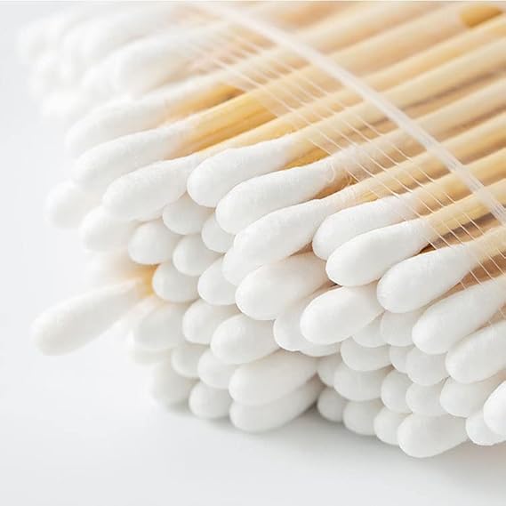 Cotton Swabs, Wooden Ear Cleaning Buds, 600 Pieces, 100% Pure Cotton, for Baby Care, Art & Craft, Ear Wax Removal (cotton buds 600)-image-46