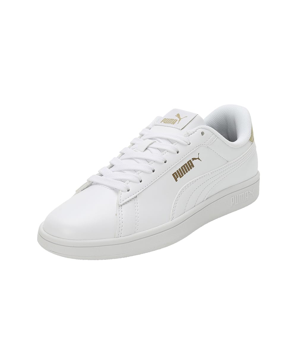 Puma Womens Smash WNS V1 White-Metallic Gold Sneaker - 6 UK (39564201) (B0CBQ1VK1T) Amazon Price History, Amazon Price Tracker