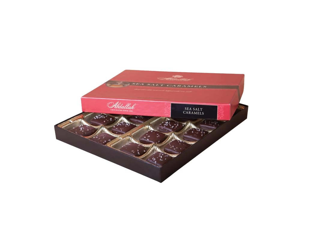 Abdallah Chocolates Sea Salt Dark Chocolate Caramels, 8 oz.