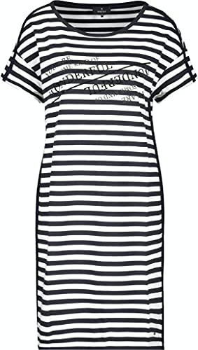 Preisvergleich Produktbild MONARI Damen Sweatkleid Midi gestreift Dark blau / Weiss - 44