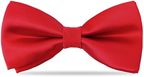 Kajeer Kids Boys Silk Bow Ties - Adjustable Bowtie for Baby Toddler Gifts(Red)