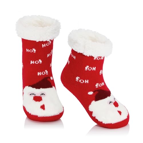 Zando Kids Fuzzy Socks with Grips Toddler Slipper Socks Baby