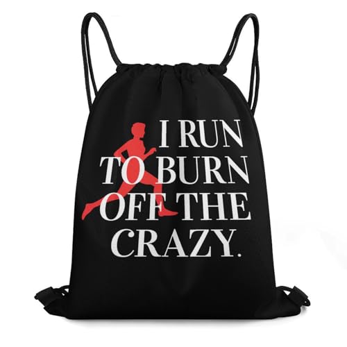 I Burn Off Crazy Drawstring Backpack Durable Sport Gym Bags Daypack for Men Women 35 * 42cm